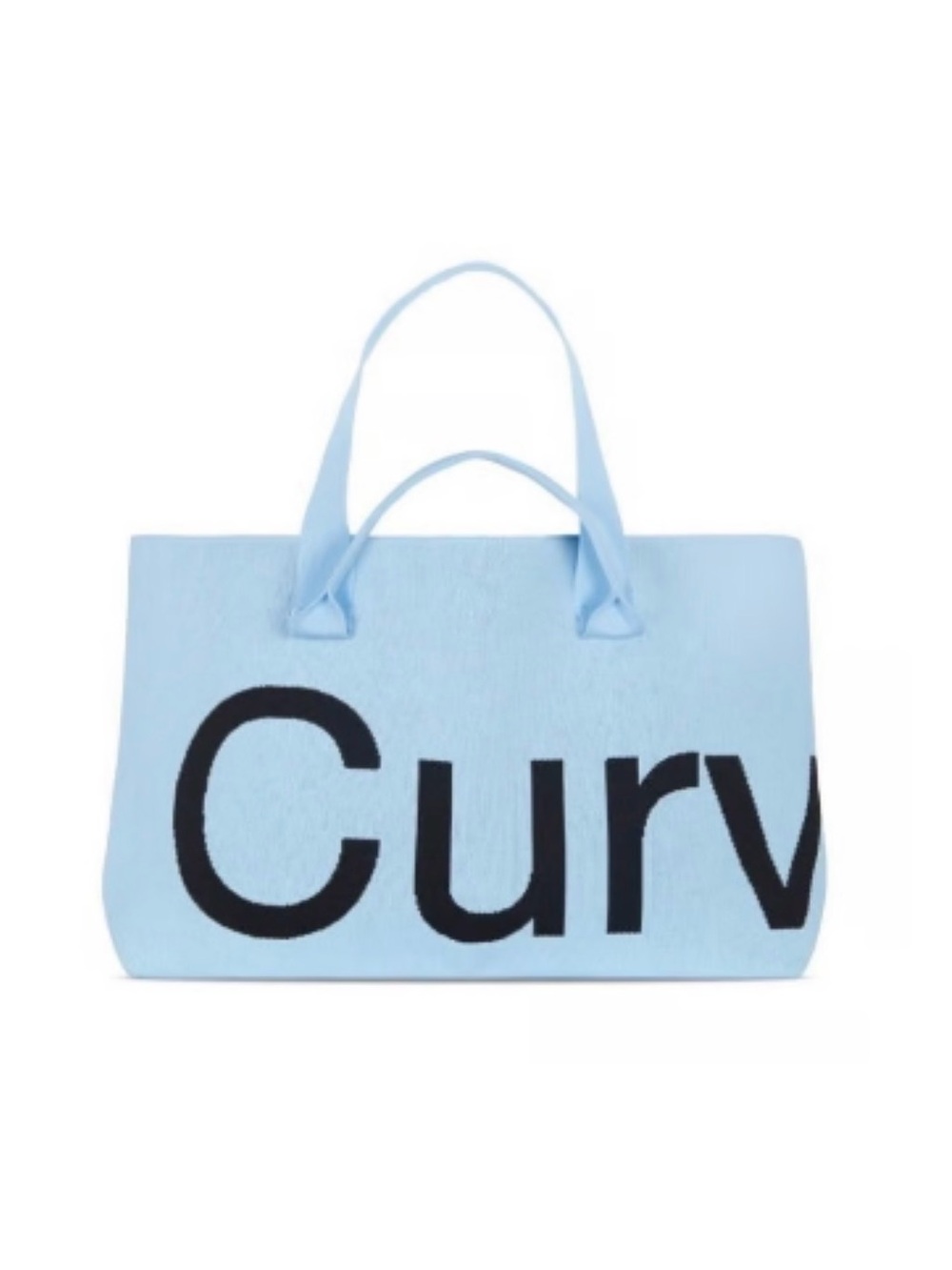 Curves Light Baby Blue Tote Bag by Sean Brown